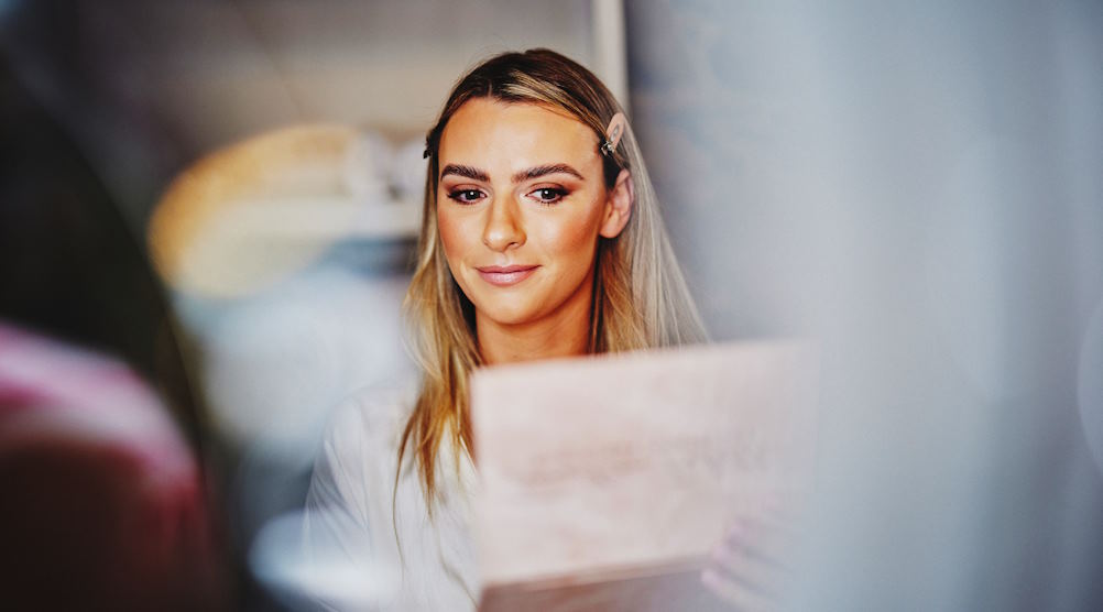 applying makeup